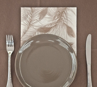 Soffio Corda Cacao ⫸ Airlaid Napkin brown- 40x40cm