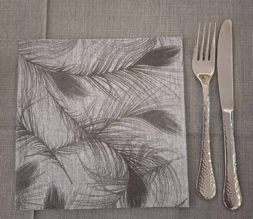 Soffio Grigio Nero ⫸ Airlaid Napkin Black